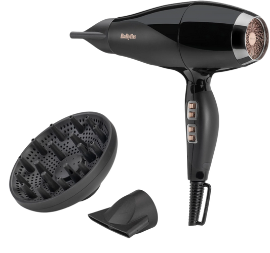 Air Power Pro Ionos hajszárító, AC motor, 2300W, fekete-sötétezüst, 6716DE