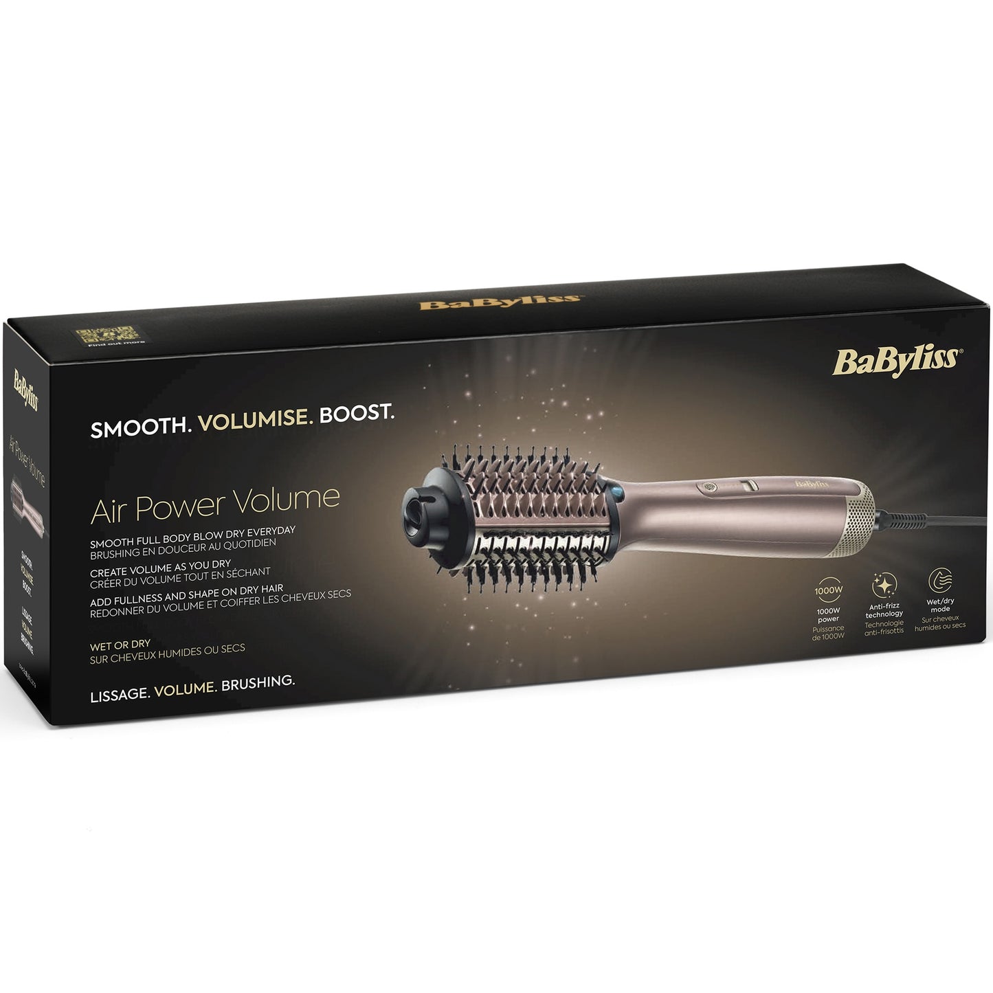 Air Power Volume hajformázó kefe 1000W, rose gold, AS95E