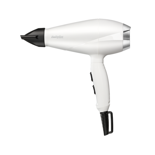 BaByliss 6704WE Power Pro hajszárító, AC motor, 2000W, fehér-ezüst