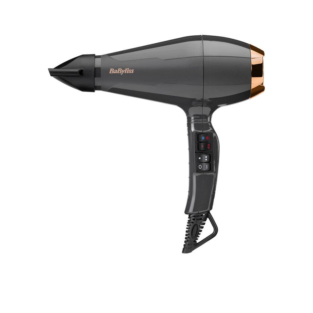 BaByliss 6719DE Air Pro Ionos hajszárító, AC motor, 2200W, fekete-sötétarany