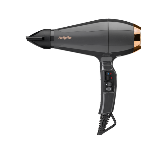 BaByliss 6719DE Air Pro Ionos hajszárító, AC motor, 2200W, fekete-sötétarany