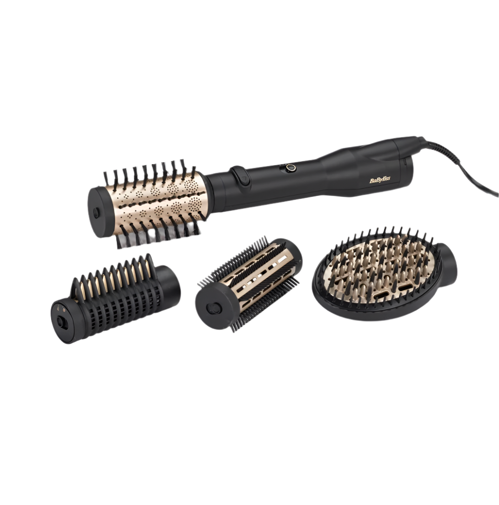 Big Hair Luxe forgókefés hajformázó 650W, 4 kiegészítővel, fekete-arany, AS970E