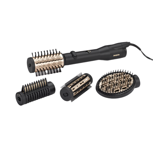 Big Hair Luxe forgókefés hajformázó 650W, 4 kiegészítővel, fekete-arany, AS970E