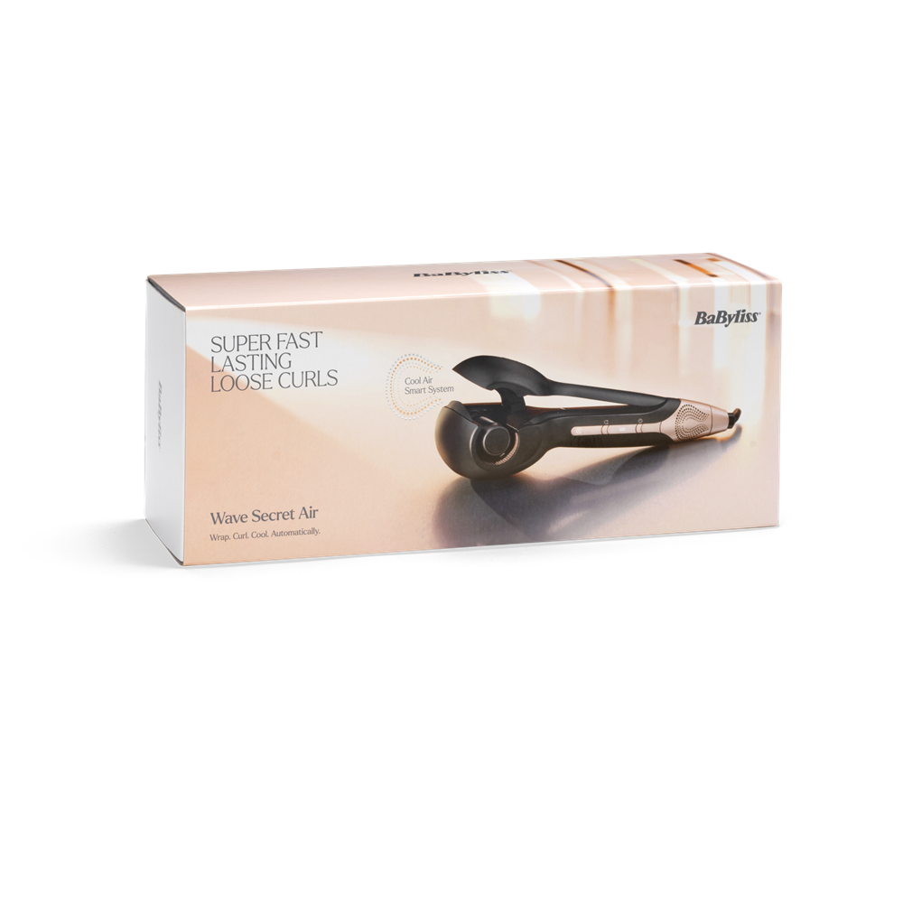 BaByliss C1900E Wave Secret Air automata hajgöndörítő, fekete-rose gold
