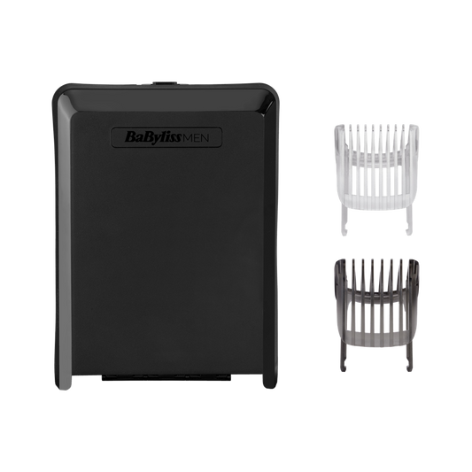 BaByliss E978E Carbon Titanium vezeték/vezeték nélküli hajvágó + trimmer, fémes-sötétszürke