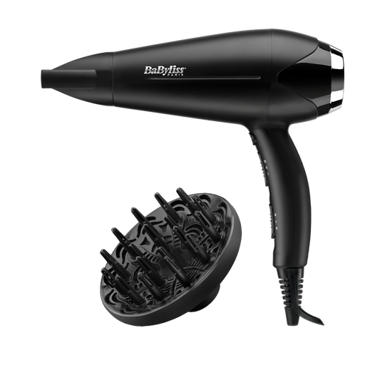 BaByliss D572DE Turbo Smooth hajszárító 2200W, fekete-ezüst