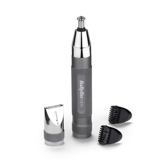 BaByliss E116E Super X-Metal Series Orr- és fülszőrzetnyíró szemöldök trimmerrel, szürke-ezüst