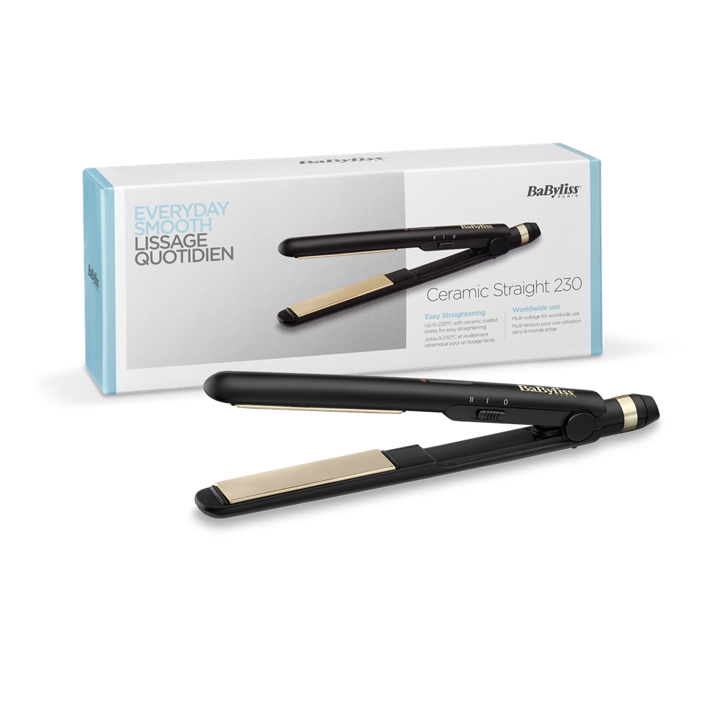 BaByliss ST089E Ceramic Straight kerámialapos hajvasaló, fekete
