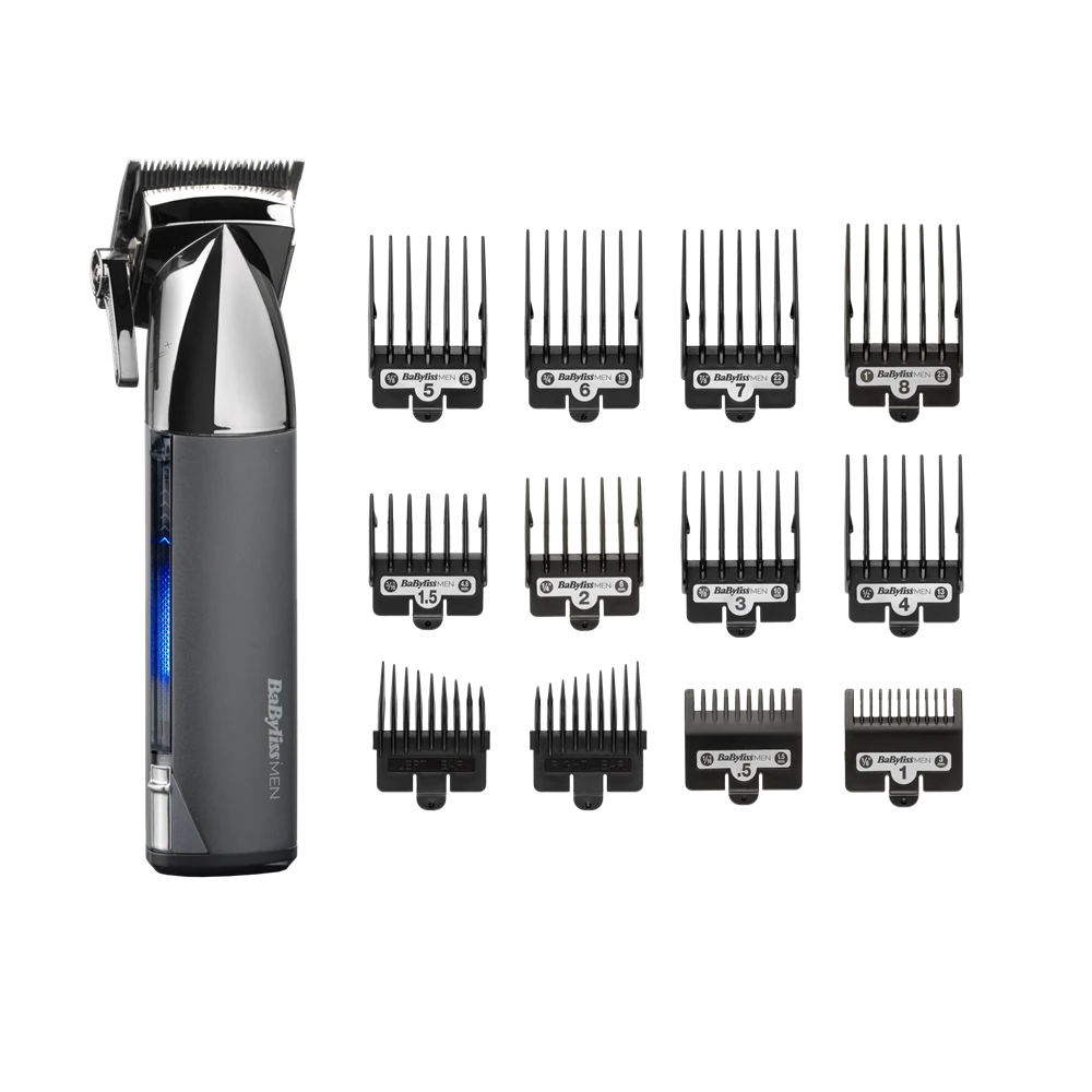Babyliss Super-X Metal Series, vezetékes/vezeték nélküli hajvágó, szürke, E996E
