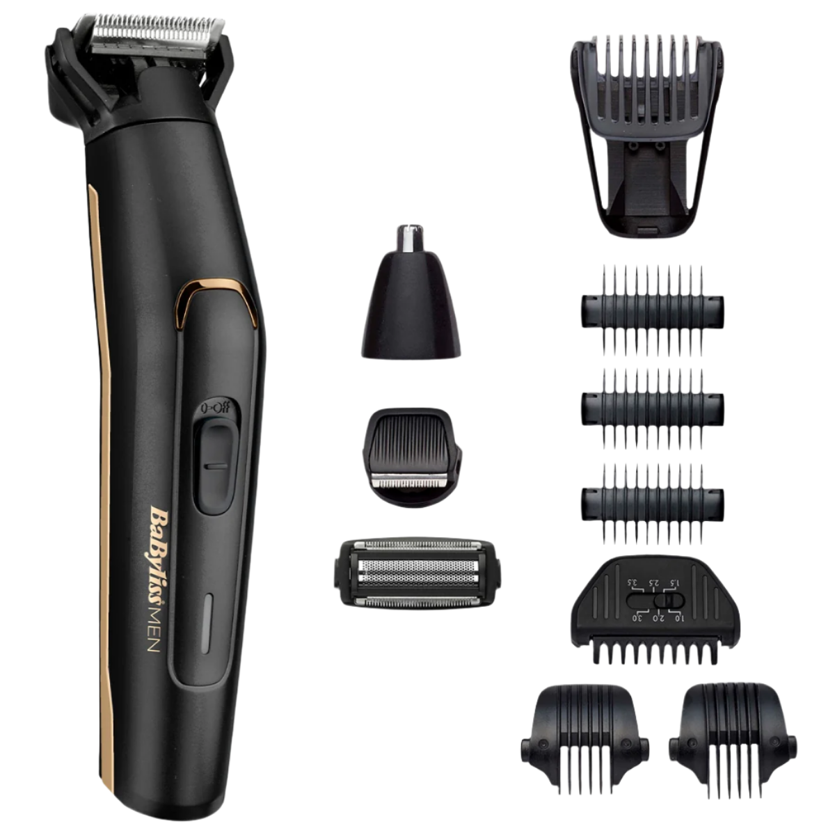 Carbon Titanium 11 az 1-ben, arc- és testszőrtelenítő készlet, fekete-bronz, MT860E