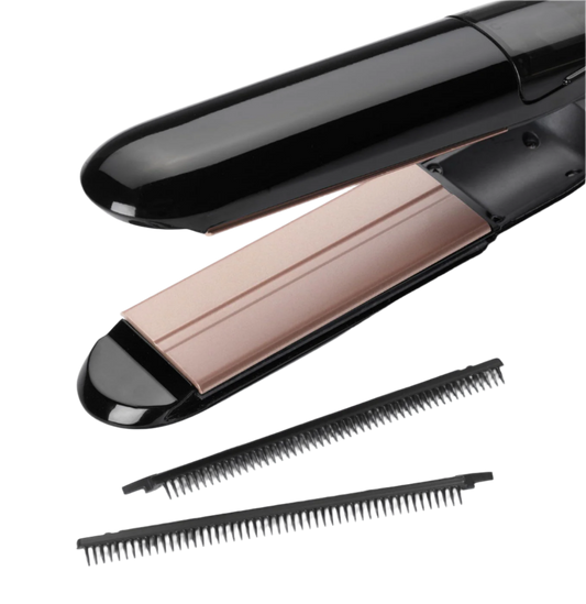 Steam Smooth gőzölős kerámialapos hajvasaló, fekete-rose gold, ST493E