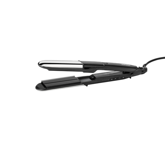 Steam Shine Styler gőzölős hajvasaló és göndörítő, fekete-ezüst, ST496E