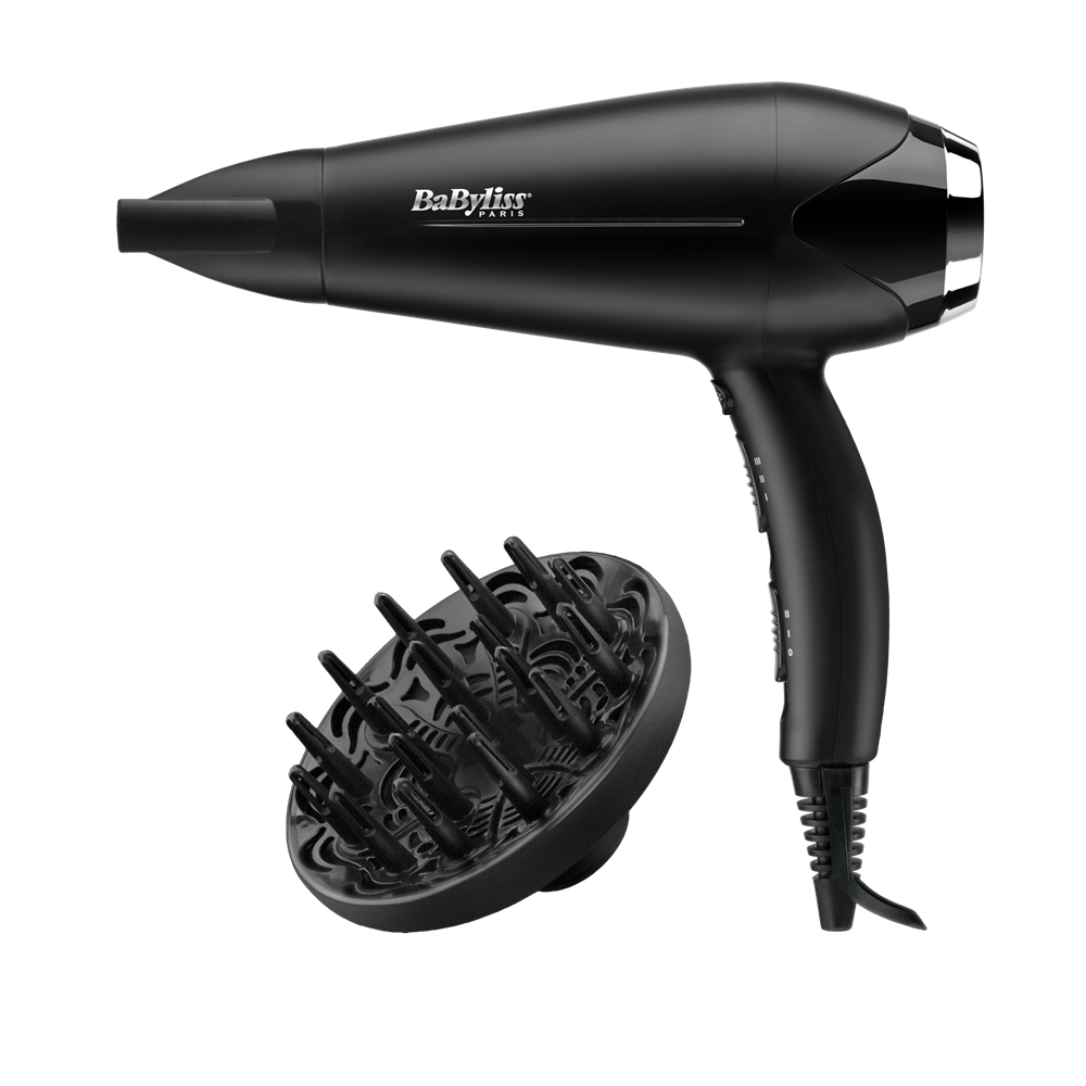 BaByliss D572DE Turbo Smooth hajszárító 2200W, fekete-ezüst