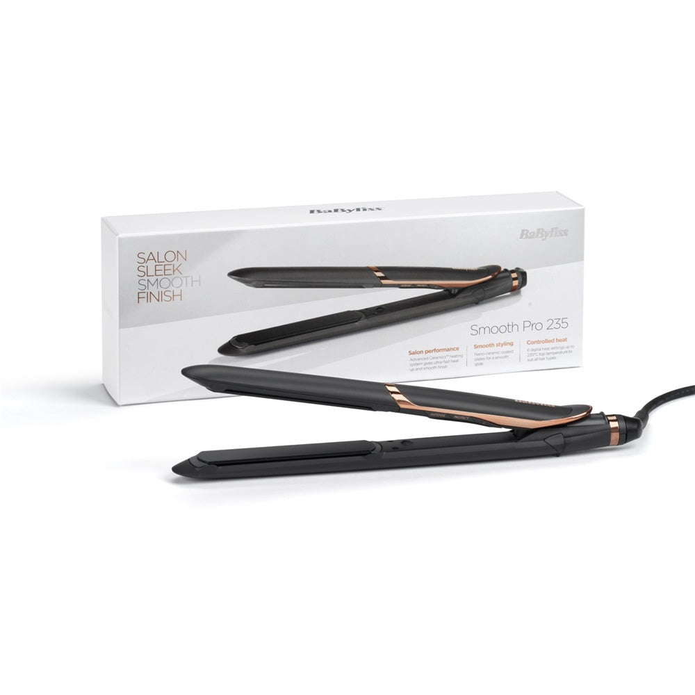BaByliss ST394E Smooth Pro Nano-kerámialapos hajvasaló, szürke-rose gold